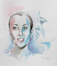 Helene Mantei "Non!", Aquarell