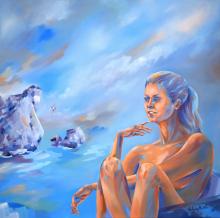 "Mirage" Helene Mantei, Gemälde, Öl auf Leinwand