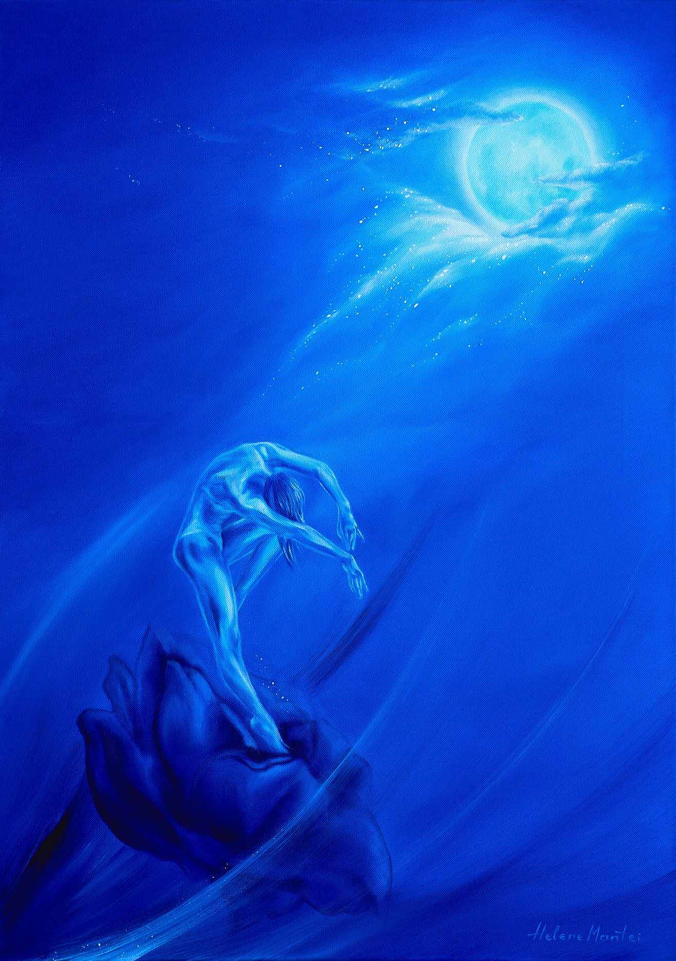 "Anziehung" Helene Mantei, Gemälde, Öl auf Leinwand