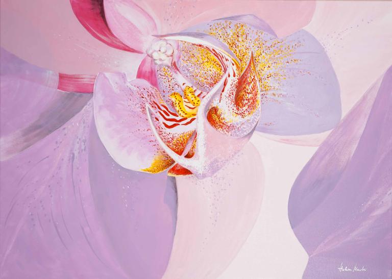 "Ungezähmte Blüte" Helene Mantei, Gemälde