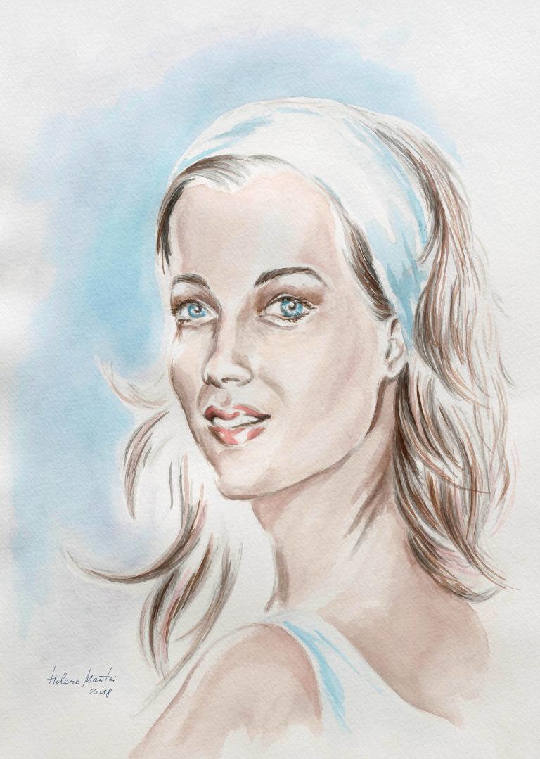 Helene Mantei "Romy", Aquarell