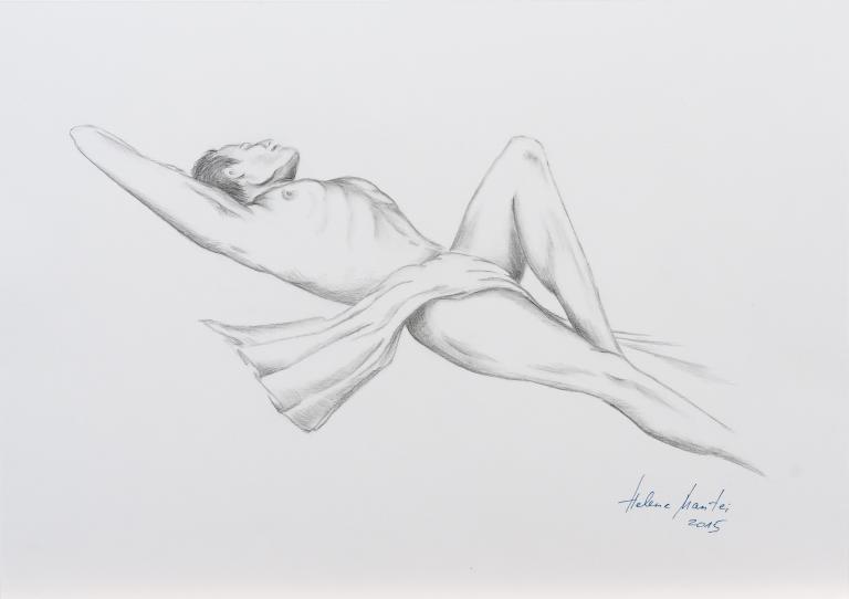 "Entspannung" Helene Mantei, Zeichnung